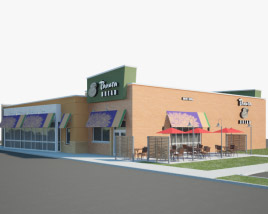 Panera Bread Restaurant 03 3D-Modell