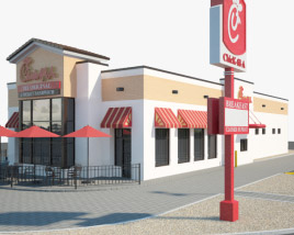 Chick-fil-A Restaurant 02 3D model