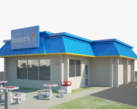 Domino's Pizza Ristorante 03 Modello 3D