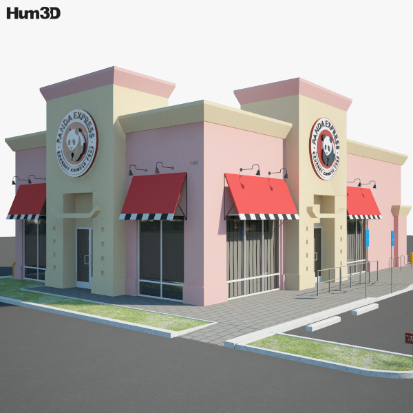 Panda Express Restaurant 01 3D-Modell