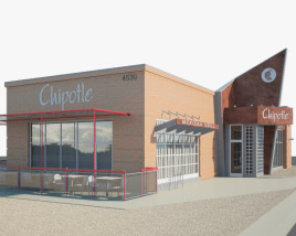 Chipotle Mexican Grill Restaurant 01 3D-Modell