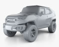 Rezvani Motors Tank 2021 3D-Modell clay render