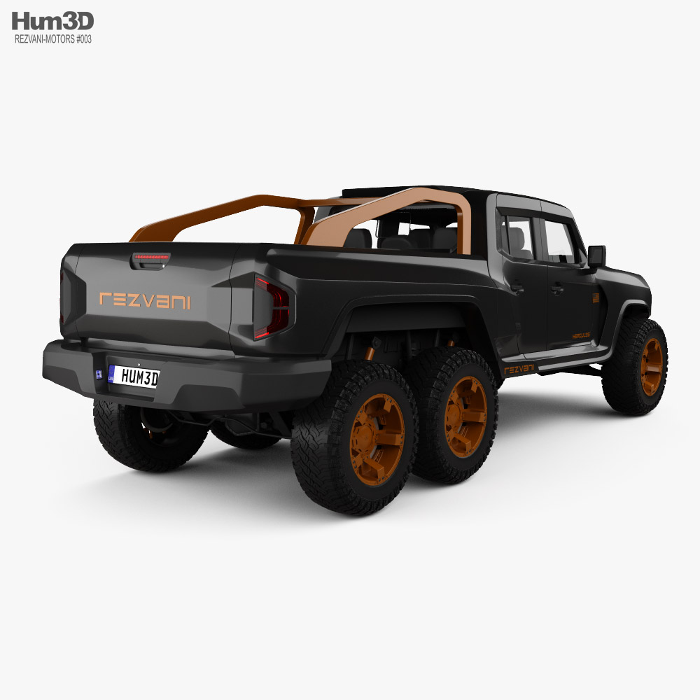 Rezvani Motors Hercules 6x6 2022 Modelo 3d vista traseira