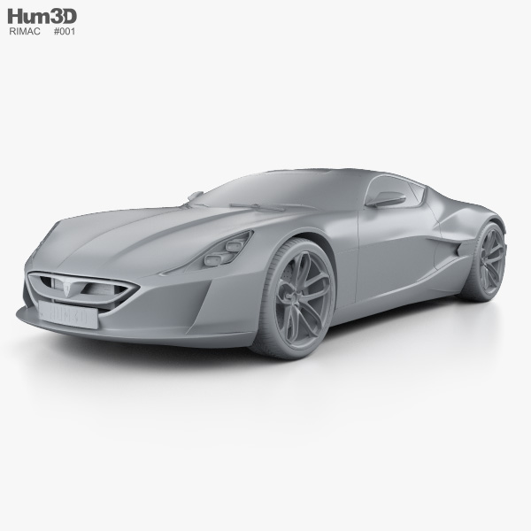 Rimac Concept One 2017 3D model - Vehicles on Hum3D