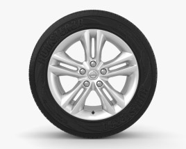Nissan Qashqai 17 inch rim 001 3D model