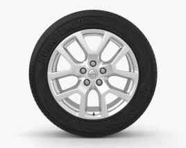 Nissan X-Trail 18英寸轮辋 001 3D模型
