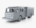 Rosenbauer TP3 Pumper Fire Truck with HQ interior 2022 3d model clay render