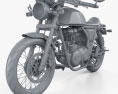 Royal Enfield Continental GT Cafe Racer 2014 3D-Modell clay render
