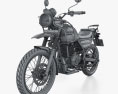 Royal Enfield Himalayan 2021 3D 모델  wire render
