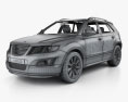 Saab 9-4X 2014 3D-Modell wire render