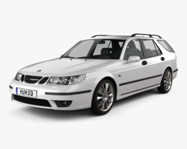 Saab 9-5 Aero wagon 2010 3D model