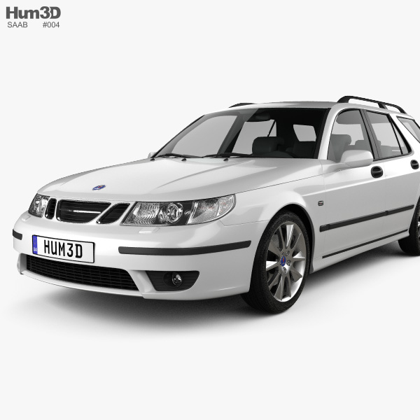 Saab 9 5 Aero Wagon 10 3d Model Vehicles On Hum3d