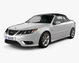 3D model of Saab 9-3 convertible 2013
