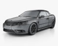 Saab 9-3 Cabriolet 2008 3D-Modell wire render