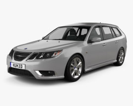 Saab 9-3 Sport Combi 2013 3D model