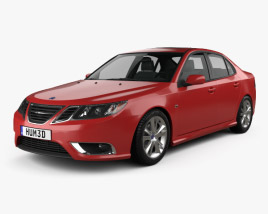 3D model of Saab 9-3 Sport sedan 2013