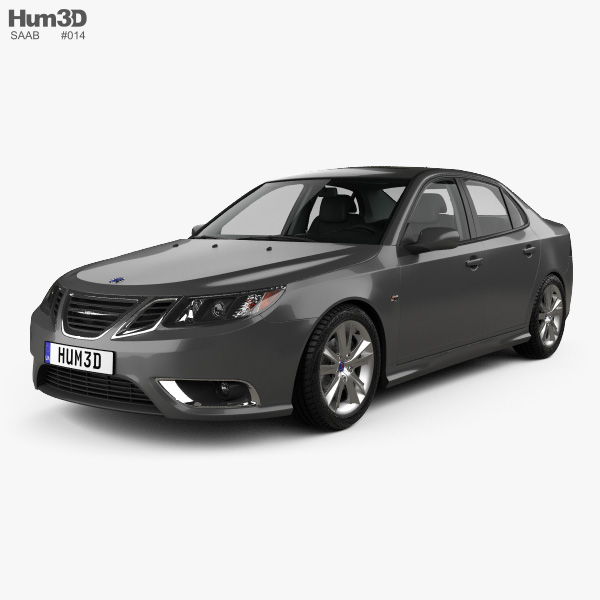 Saab 9-3 Sport sedan with HQ interior 2013 3D model