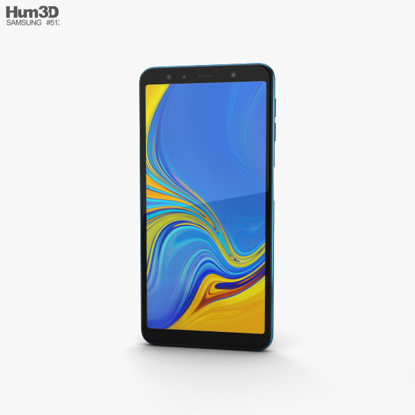 Samsung Galaxy A7 (2018) Blue Modello 3D