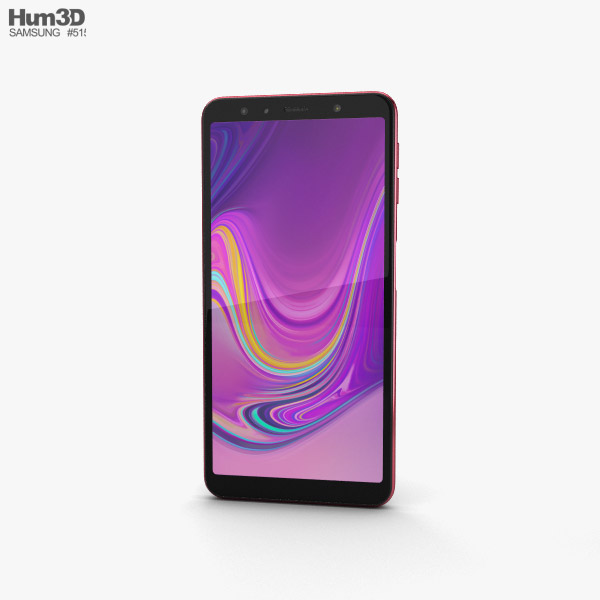 Samsung Galaxy A7 (2018) Pink Modelo 3d