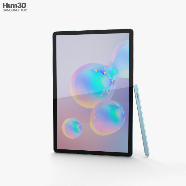 Samsung Galaxy Tab S6 Cloud Blue 3Dモデル