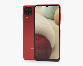 Samsung Galaxy A12 Red 3D модель