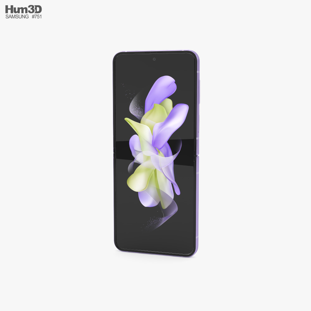 Samsung Galaxy Z Flip 4 Bora Purple 3D 모델 