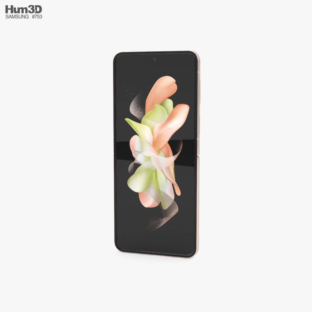 Samsung Galaxy Z Flip 4 Pink Gold 3D 모델 
