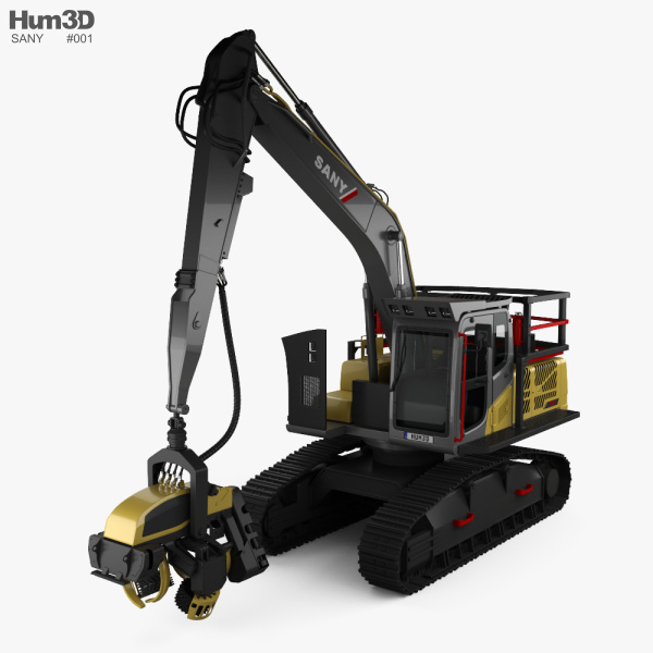 Sany 215 Ponsse H8 harvester 2020 3D модель