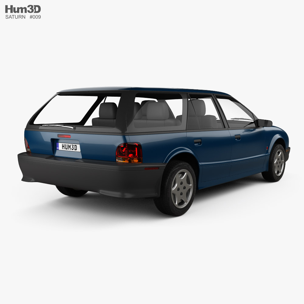 Saturn S-series SW2 1999 3d model back view