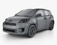 Scion xD 2015 3d model wire render