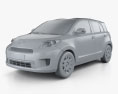 Scion xD 2015 3d model clay render