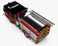 Seagrave Marauder II Fire Truck 2020 3d model top view