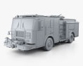 Seagrave Marauder II Fire Truck 2020 3d model clay render