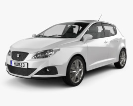 Seat Ibiza hatchback 5 portas 2011 Modelo 3d
