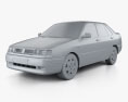 Seat Toledo Mk1 1993 3d model clay render