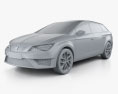 Seat Leon wagon 2016 Modèle 3d clay render