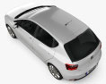 Seat Ibiza 5-door hatchback 2014 3d model top view