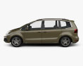 Seat Alhambra 2014 3D 모델  side view