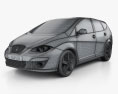 Seat Altea XL 2014 3D 모델  wire render