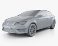 Seat Leon SC FR 2016 3d model clay render