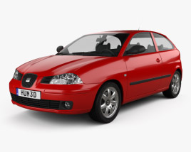 Seat Ibiza 3-door 2008 3D model