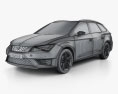 Seat Leon ST Cupra 280 2018 3D 모델  wire render