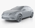 Seat Leon Cross Sport 2015 3d model clay render