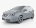 Seat Ibiza Cupra 2019 3d model clay render