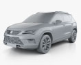 Seat Ateca 2020 3d model clay render