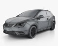 Seat Ibiza SC 2019 3d model wire render