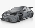 Seat Leon Cup Racer 2016 3d model wire render