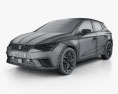 Seat Ibiza Xcellence 2019 3D 모델  wire render