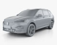Seat Tarraco 2021 3d model clay render