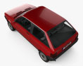 Seat Ibiza 3-door 1993 3d model top view
